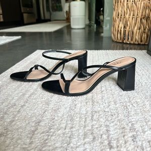 Zara black heeled sandals